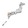 Japan ｜ 3D map ｜ Kyushu region --Map ｜ Japan ｜ Free illustration material