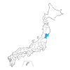 Miyagi Prefecture --Map ｜ Japan ｜ Free Illustration Material
