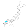 Yamaguchi Prefecture --Map ｜ Japan ｜ Free Illustration Material