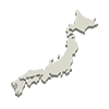 Map of Japan ｜ White --Map ｜ Japan ｜ Free Illustration Material