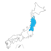 Tohoku region ｜ Color coding ｜ Map ｜ Map ｜ Japan ｜ Free illustration material