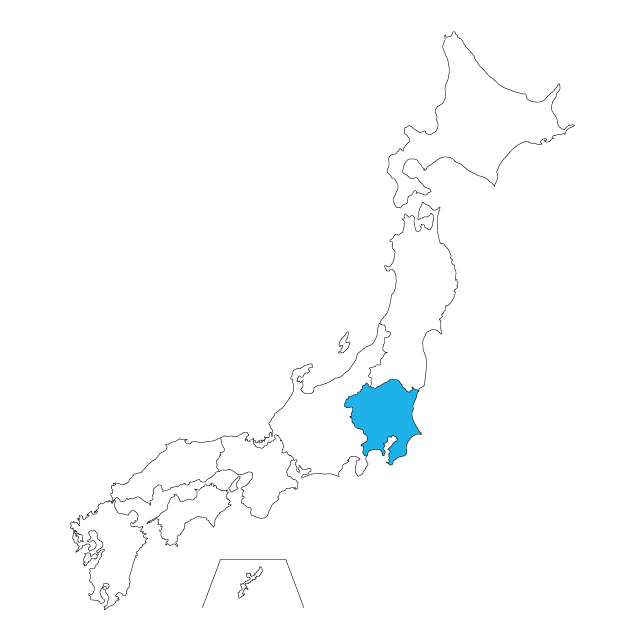Kanto region ｜ Color coding ｜ Map --Map / Map / Photo / Free material / Illustration / Japan / Japan