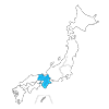 Kinki region ｜ Color coding ｜ Map ｜ Map ｜ Japan ｜ Free illustration material