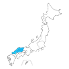 Chugoku region ｜ Color coding ｜ Map ｜ Map ｜ Japan ｜ Free illustration material