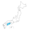 Shikoku region ｜ Color coding ｜ Map ｜ Map ｜ Japan ｜ Free illustration material