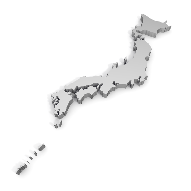 日本地図｜立体 - 地図/マップ/写真/フリー素材/イラスト/ジャパン / 日本