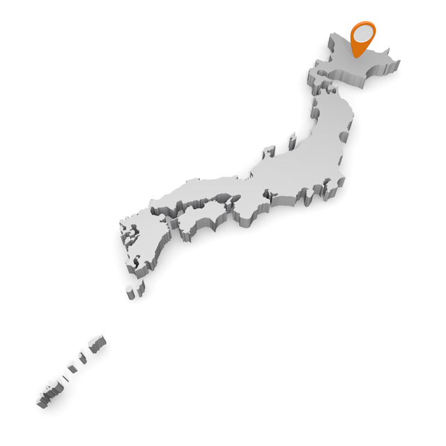 Map of Japan ｜ Solid ｜ Hokkaido --Map / Map / Photo / Free Material / Illustration / Japan / Japan