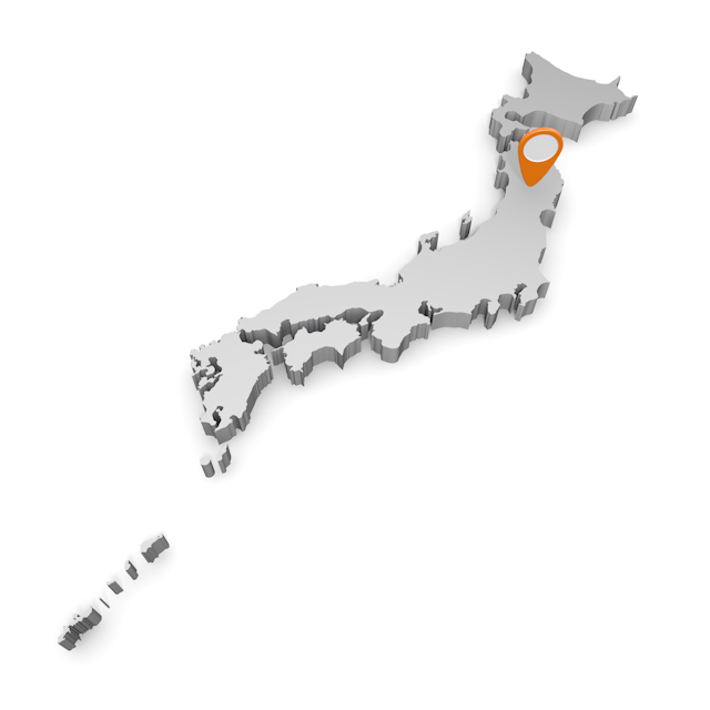 日本｜立体地図｜東北 - 地図/マップ/写真/フリー素材/イラスト/ジャパン / 日本