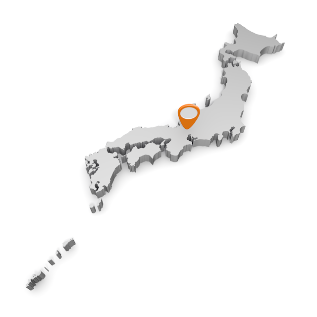 日本｜立体地図｜中部 - 地図/マップ/写真/フリー素材/イラスト/ジャパン / 日本