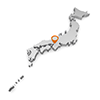 Japan ｜ 3D Map ｜ Kinki --Map ｜ Japan ｜ Free Illustration Material