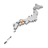 Japan ｜ 3D Map ｜ Shikoku Region --Map ｜ Japan ｜ Free Illustration Material
