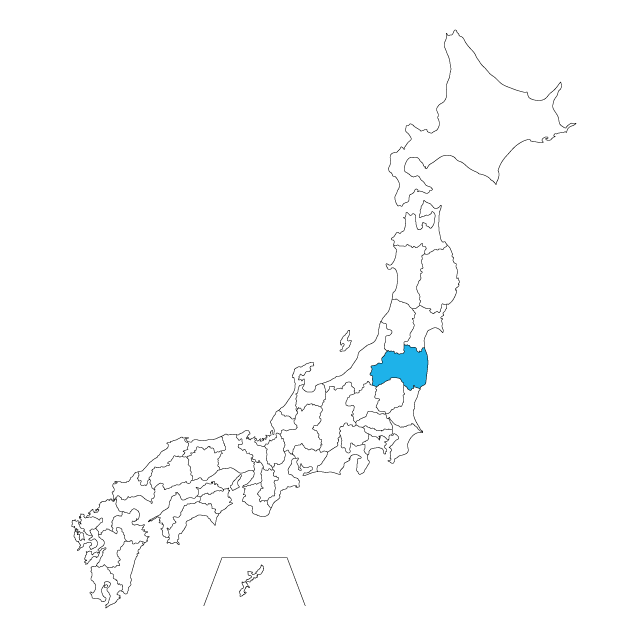 Fukushima Prefecture --Map / Map / Photo / Free Material / Illustration / Japan / Japan