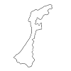 Ishikawa Prefecture --Map ｜ Japan ｜ Free Illustration Material