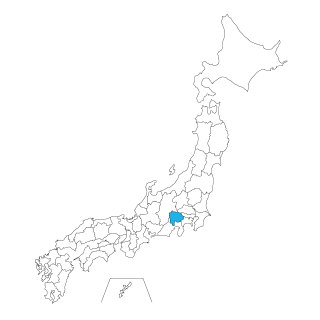 Yamanashi-Map / Map / Photo / Free Material / Illustration / Japan / Japan