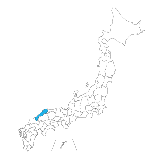 島根県 - 地図/マップ/写真/フリー素材/イラスト/ジャパン / 日本