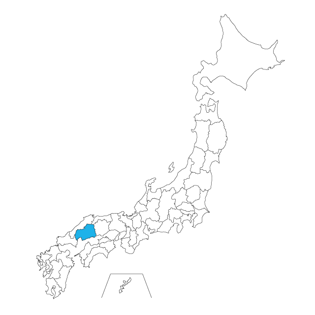 Hiroshima Prefecture --Map / Map / Photo / Free Material / Illustration / Japan / Japan