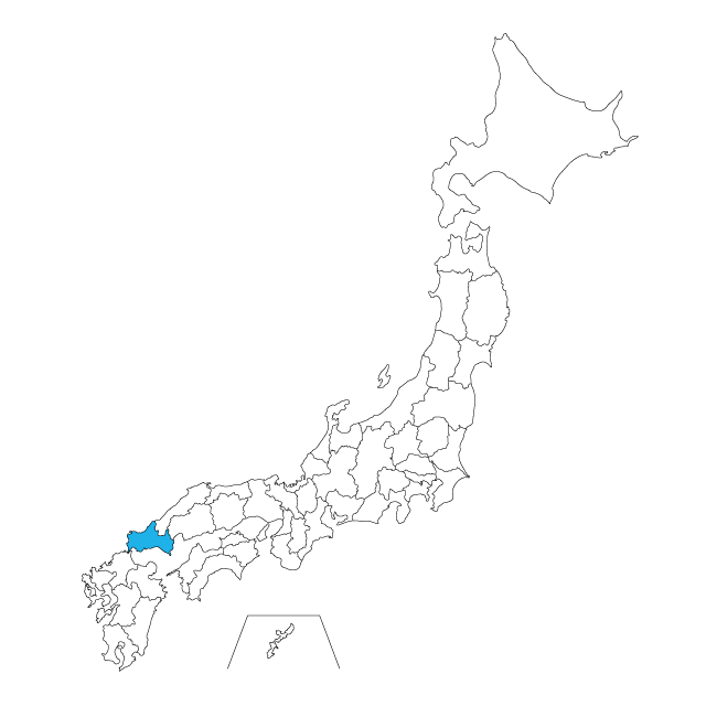 Yamaguchi Prefecture --Map / Map / Photo / Free Material / Illustration / Japan / Japan
