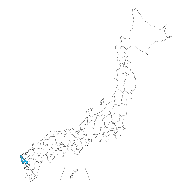 長崎県 - 地図/マップ/写真/フリー素材/イラスト/ジャパン / 日本