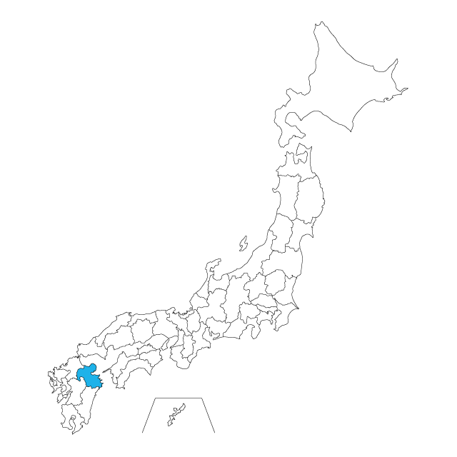 大分県 - 地図/マップ/写真/フリー素材/イラスト/ジャパン / 日本